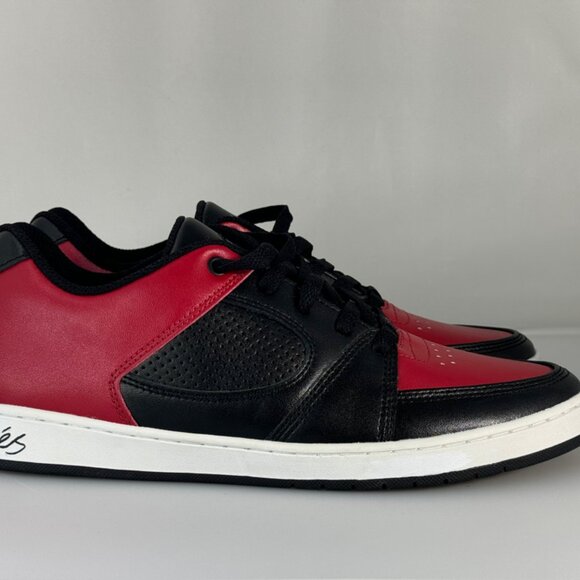 Es Accel Slim Black/Red Leather skateboarding sneaker shoes Size 9 NWOB - Picture 1 of 11